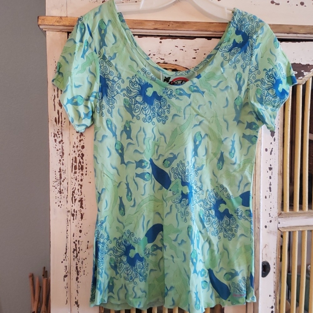 NWT MERMAID SHIRT BY RAINBOW -JO SIZE SMALL